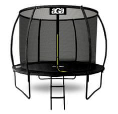 SPORT EXCLUSIVE Trampolin 305 cm črn + zaščitna mreža + lestev