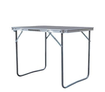 Aga Zložljiva kamping miza 80x60x70 cm Siva
