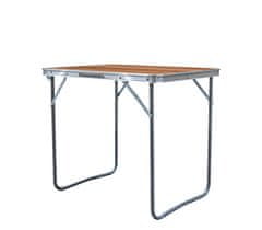 Aga Zložljiva kamping miza 70x50x60 cm Rjava