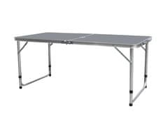 Aga Zložljiva taborniška miza 120x60x54/60/70 cm Siva