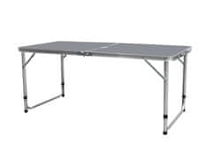 Aga Zložljiva kamping miza 120x60x54/60/70 cm Siva