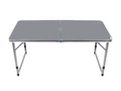 Aga Zložljiva taborniška miza 120x60x54/60/70 cm Siva