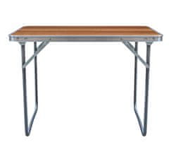 Aga Zložljiva taborniška miza 80x60x70 cm rjava
