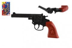 Teddies Revolver/pištola za kapsule 8 strelov plastika 20cm na kartici