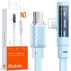Mcdodo MCDODO KOTNI KABEL USB-C LIGHTNING FLAT 36W ZA IPHONE 13 14 BLUE 1M