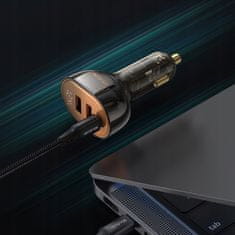 Mcdodo MCDODO MOČAN HITER AVTO POLNILEC METER 3X USB USB-C 100W VODIL