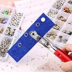 Mormark Set za pritrjevanje gumbov, namestitev gumbov na tkanino (Klešče + 100 gumbov) | SNAPSTER