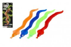 Teddies Raztegljiva elastična kača 28cm 4 barve na kartici 11,5x28cm