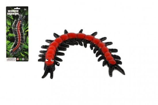 Teddies Stonoga, ki pleza po stekleni plastiki 22cm na kartici 11,5x28,5cm