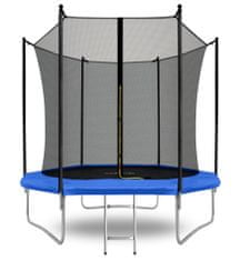 Aga Sport Fit Trampolin 250 cm Modra + notranja zaščitna mreža + lestev