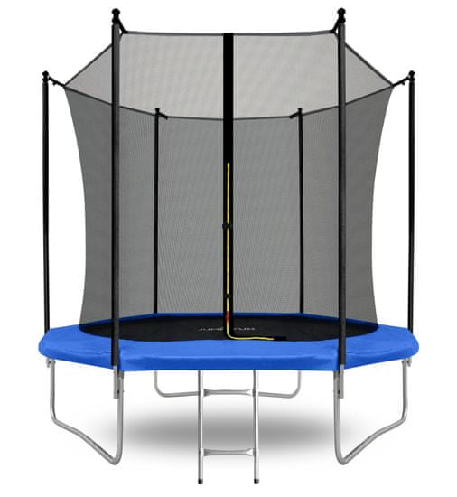 Aga Sport Fit Trampolin 250 cm Modra + notranja zaščitna mreža + lestev