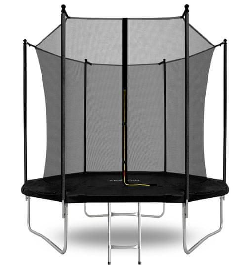 Aga Sport Fit Trampolin 250 cm črn + notranja zaščitna mreža + lestev