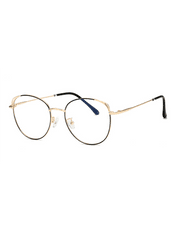 VeyRey očala proti modri svetlobi Ovalni Petronell črna in zlata