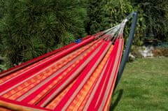 Potenza Kolumbijska viseča mreža PEREIRA 220x140 cm + jekleni okvir GRANDE 220 kg, rdeča, premium