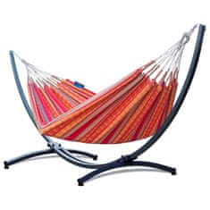 Potenza Kolumbijska viseča mreža PEREIRA 220x140 cm + jekleni okvir GRANDE 220 kg, rdeča, premium