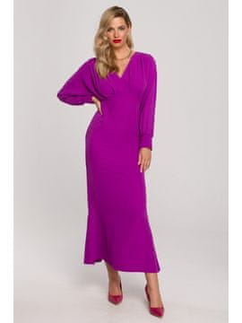 makover Ženska maxi obleka Kundry K143 sivka