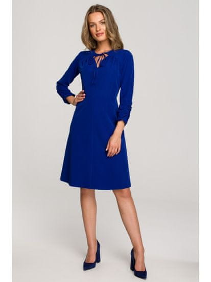 Style Stylove Ženska mini obleka Anglina S325 koruznica modra