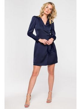makover Ženska mini obleka Annaree K156 mornarsko modra