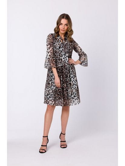 Style Stylove Ženska mini obleka Omiten S337 panter