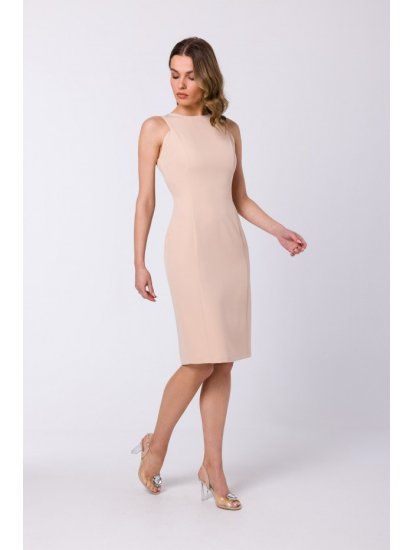Style Stylove Ženska mini obleka Lilott S342 bež