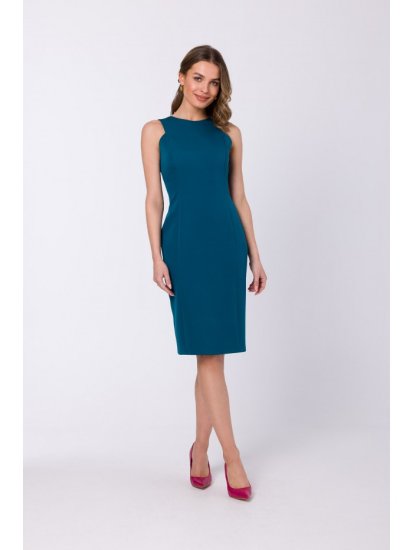 Style Stylove Ženska mini obleka Lilott S342 mornarsko modra