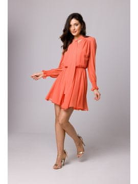 makover Ženska mini obleka Mokrut K168 oranžna
