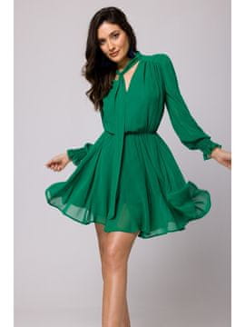 makover Ženska mini obleka Mokrut K168 svetlo zelena