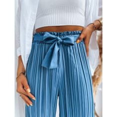 Dstreet Ženske plisirane hlače RUFFLES modre barve uy1541 L-XL