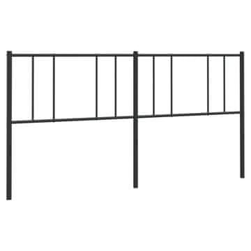Vidaxl Kovinsko nadomestno vzglavje črno 200 cm