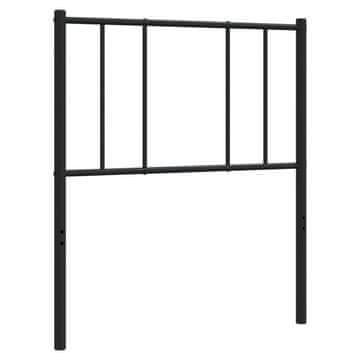 Vidaxl Kovinsko nadomestno vzglavje črno 80 cm