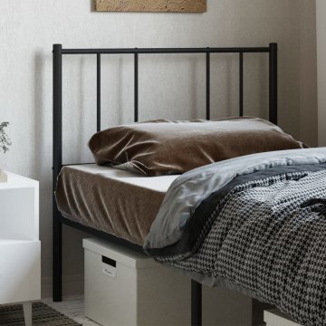 Vidaxl vidaXL Kovinsko vzglavje postelje črne barve 80 cm