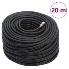 shumee vidaXL Hibridna zračna cev črna 0,6" 20 m guma in PVC