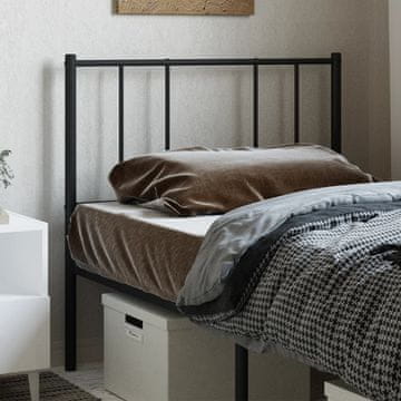 Vidaxl vidaXL Kovinsko vzglavje postelje črne barve 107 cm