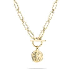 Tamaris Moderna pozlačena ogrlica s kovanci TJ-0439-N-45