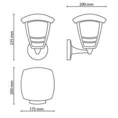 Philips Vrtna svetilka LED fasadna stenska svetilka E27 CREEK navzgor