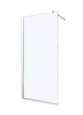 S6 Steklarstvo Šest Steklena tuš stena BASIC, 90x200cm, 8mm, Easy Clean, krom profili in palica