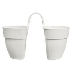Elho Vibia Campana Flower Twin - svilnato bela 21 cm