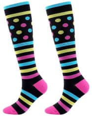 Merco Ženske kompresijske nogavice Striped Dots M