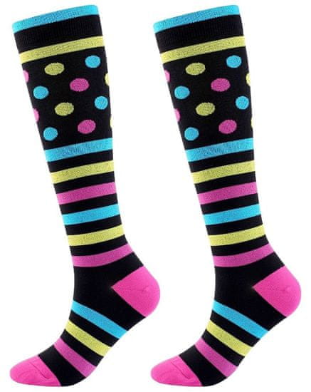 Merco Ženske kompresijske nogavice Striped Dots L