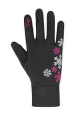 Etape Puzzle WS Otroške rokavice črno-rožnate 11-12