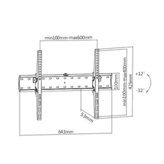 Gembird Nosilec za LCD TV WM-70T-02 37"-70"