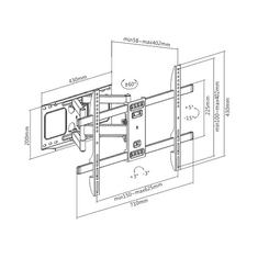 Gembird Nosilec za LCD TV WM-80ST-02 37"-80"