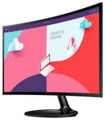 Samsung S27C360EAU monitor, 68,58 cm (27), FHD, VA, ukrivljen (LS27C360EAUXEN) - odprta embalaža