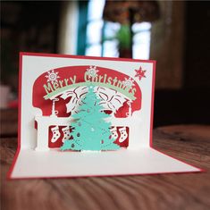 Northix 3D božična voščilnica - razglednica z božičnim drevesom 
