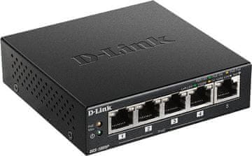 D-Link DGS-1005P 5-portno namizno gigabitno stikalo PoE+