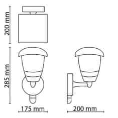 Philips Vrtna svetilka LED fasadna stenska svetilka E27 CREEK s senzorjem gibanja