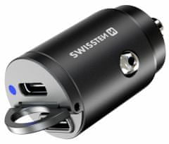 SWISSTEN CL Power Delivery adapter 2x USB-C 30W nano črn