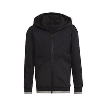 Adidas Športni puloverji za trening črna 147 - 152 cm/M Fleece Fullzip Hoody JR