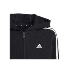 Adidas Športni pulover črna 123 - 128 cm/XS 3 Stripes FL Fullzip Hoody JR