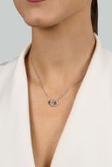 Brilio Silver Dostojna ogrlica iz bronastega srca s kubičnim cirkonijem NCL83R
